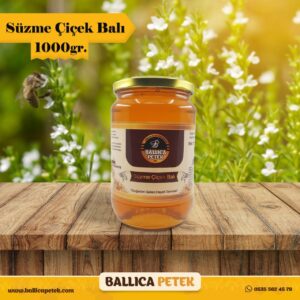 Süzme Çiçek Balı 1000gr - Ballıca Petek